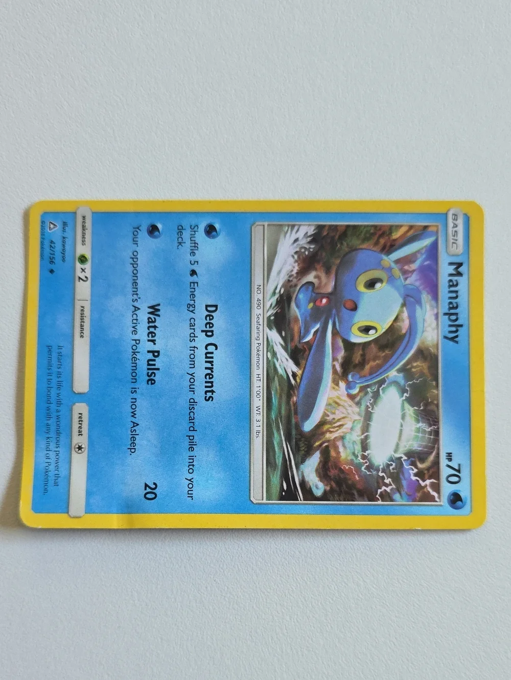 Pokemon Manaphy Card